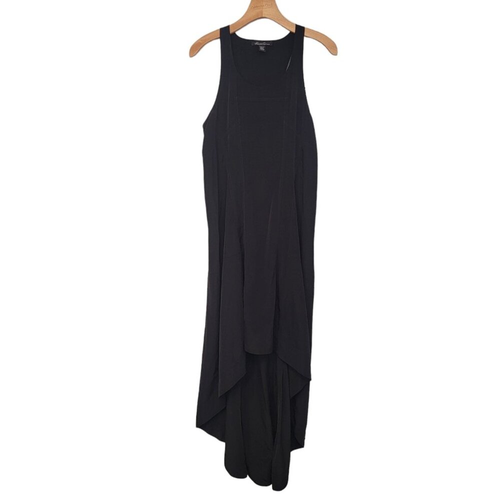 KENNETH COLE New York‎ Ladies Sz Smal Black Sleeveless Maxi-Dress Assymetric EUC